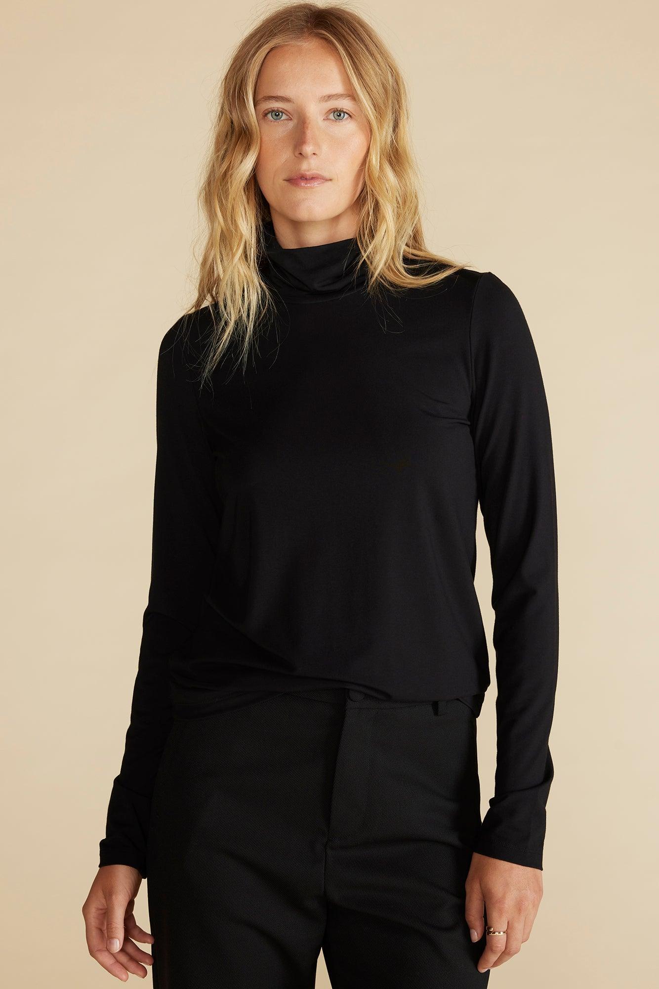 Flannery Bamboo Knit Turtleneck - Black product image