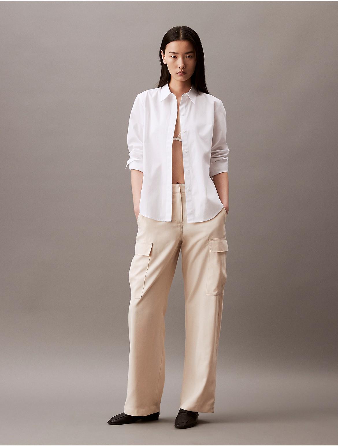 Calvin Klein Womens Soft Twill Cargo Pants - Neutral - 31 Product Image