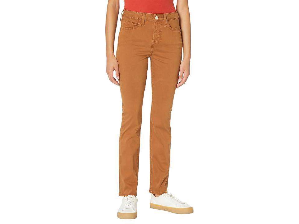 JEN7 Sateen Slim Straight (Amber) Women's Clothing Product Image