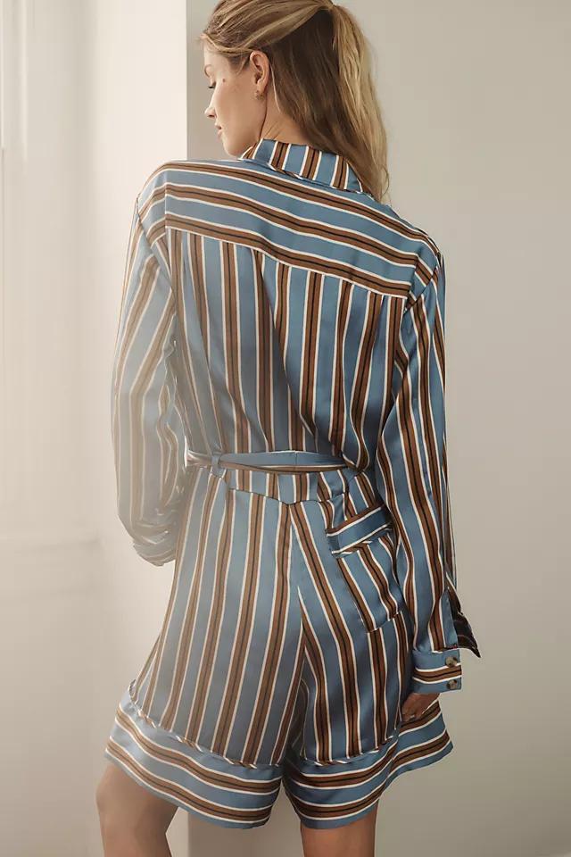 By Anthropologie Belted Pajama Romper Product Image