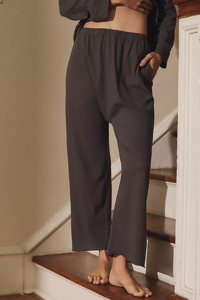 THE GREAT. The Lounge Crop Cotton Pajama Pants  Product Image