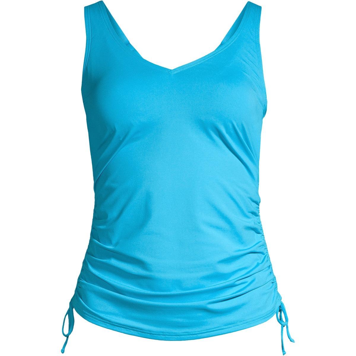 Lands End Womens Chlorine Resistant Adjustable Underwire Tankini Swimsuit Top Product Image