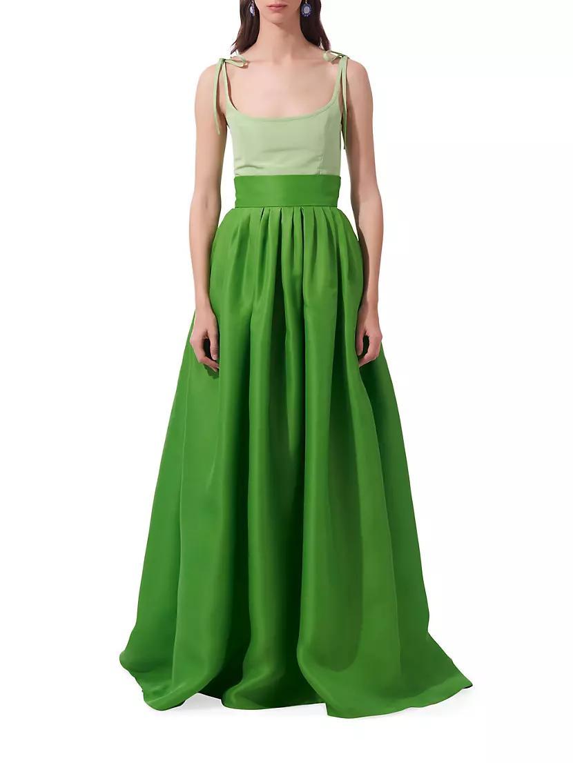 Silk Scoopneck Empire-Waist Gown Product Image