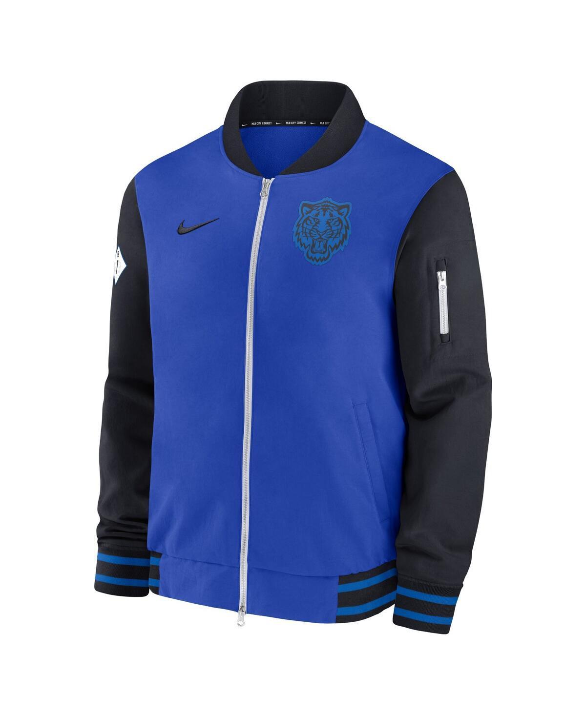 NIKE Men's Royal Detroit Tigers 2024 City Connect Authentic Collection Game Time Full-zip Bomber Jacket In Blue Product Image