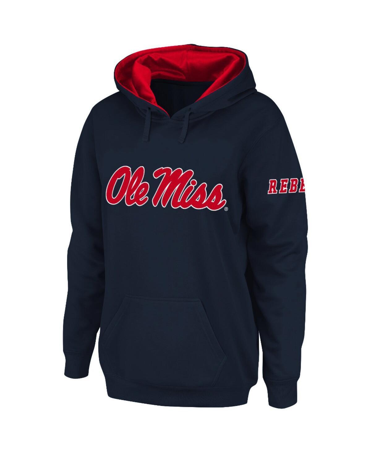 Womens Stadium Athletic Ole Miss Rebels Big Logo Pullover Hoodie Blue Product Image