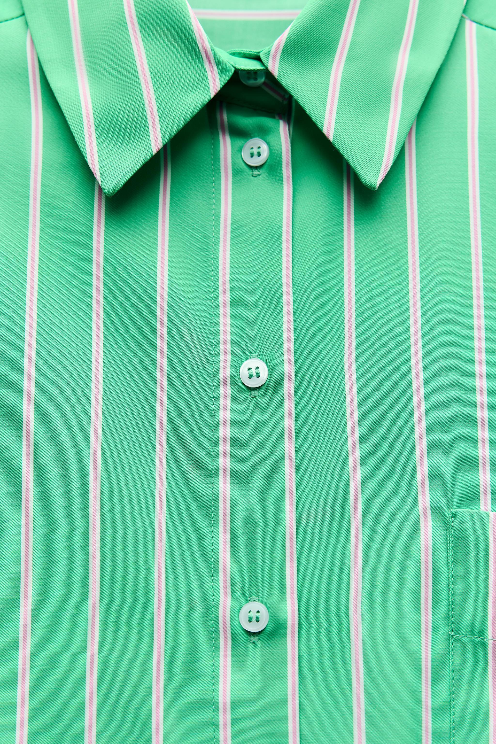 OVERSIZE STRIPED POPLIN SHIRT Product Image