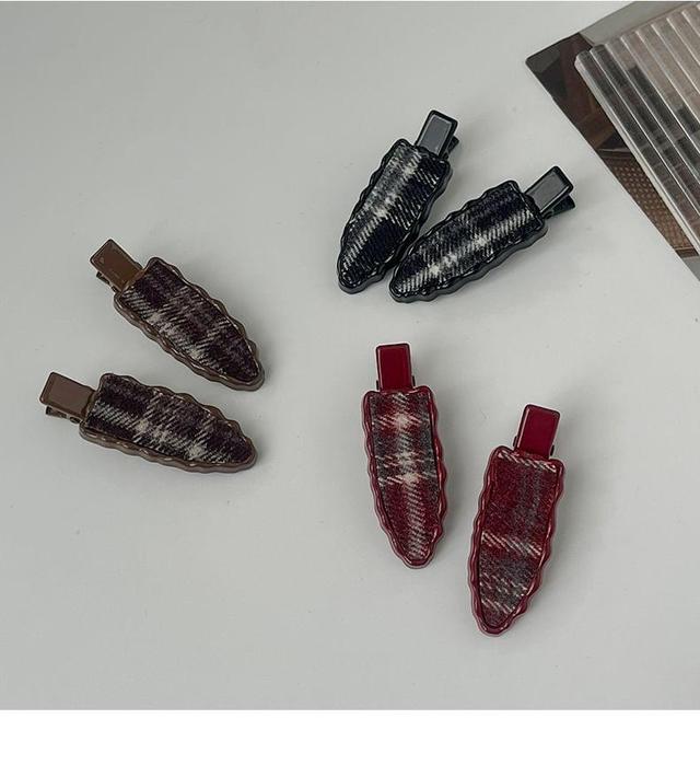 Set of 2: Plaid Hair Clip Product Image