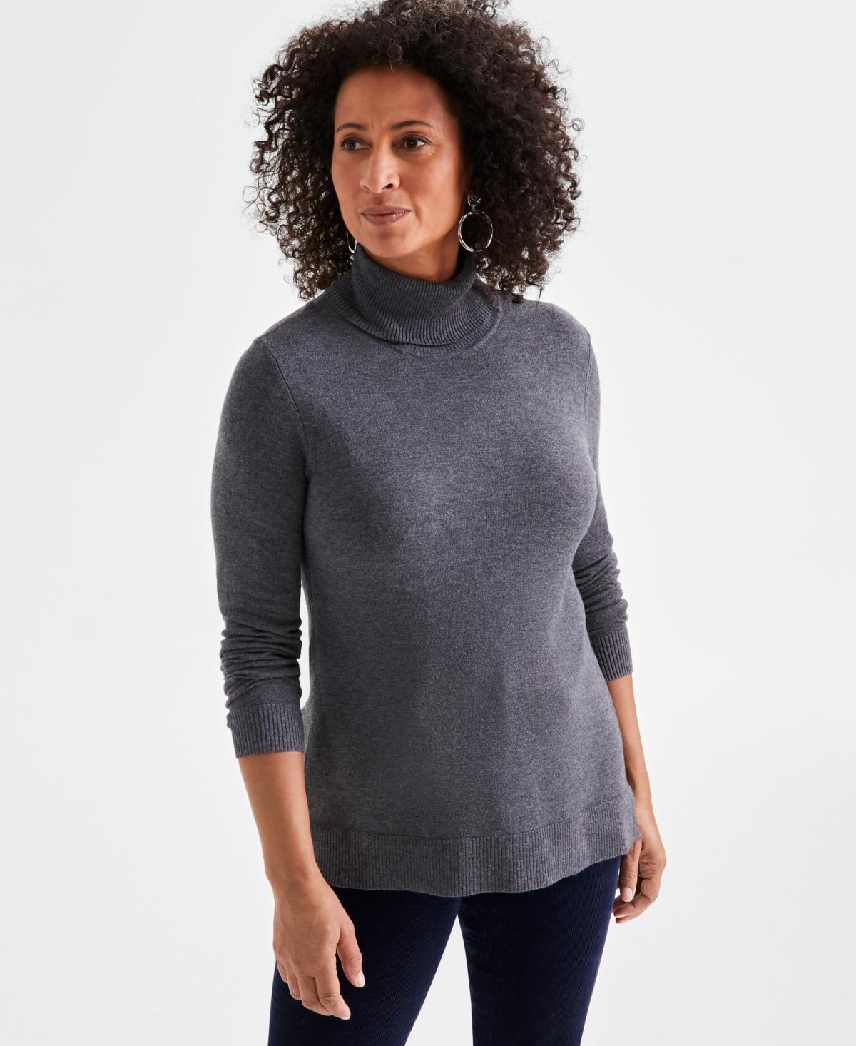 Style & Co Womens Turtleneck Long-Sleeve Sweater, Created for Macys product image