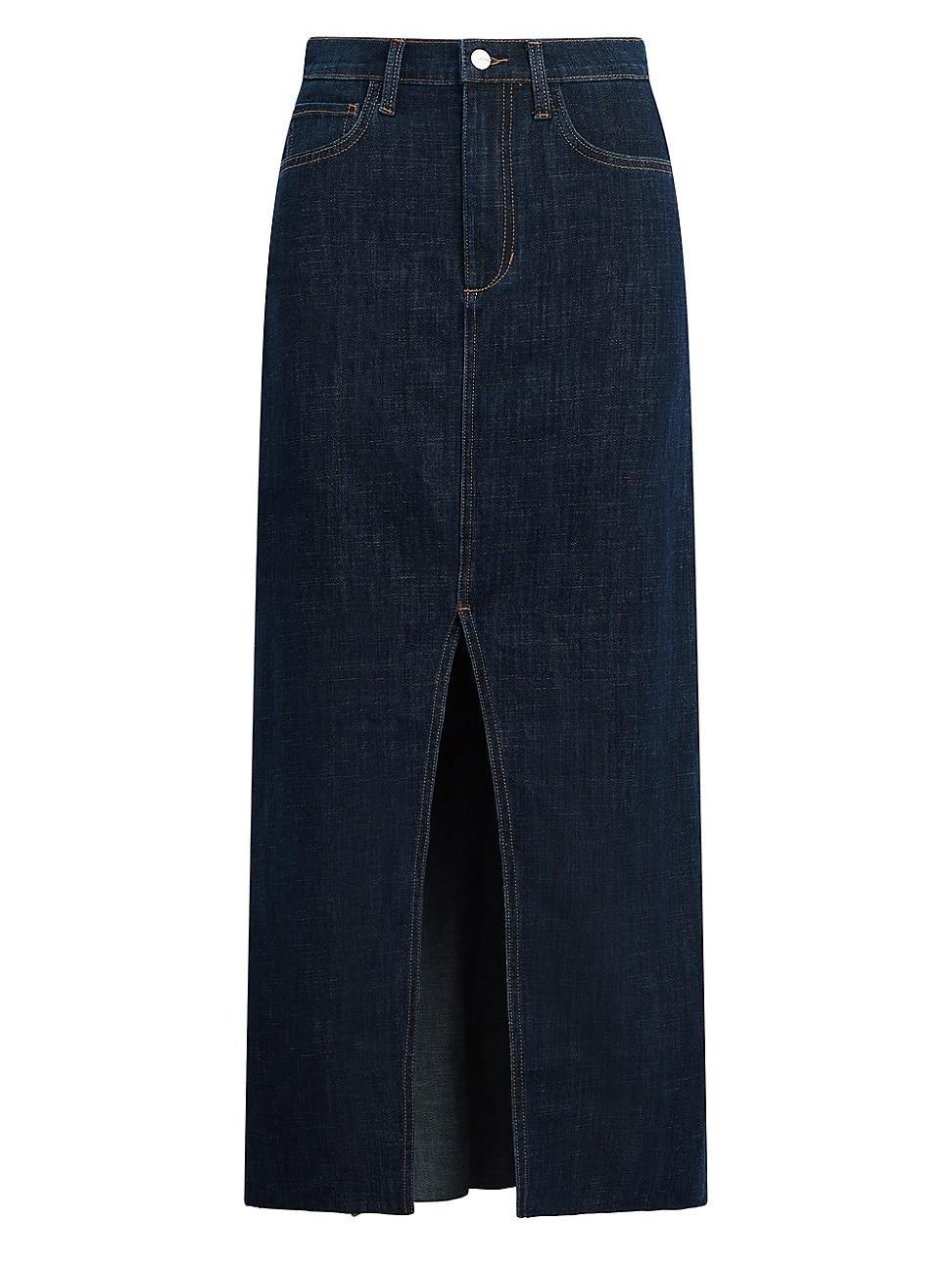 Womens The Eva Denim Maxi Skirt Product Image