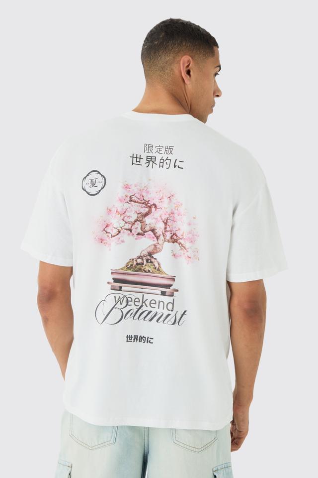 Oversized Botanist Tree Print T-shirt | boohooMAN USA Product Image