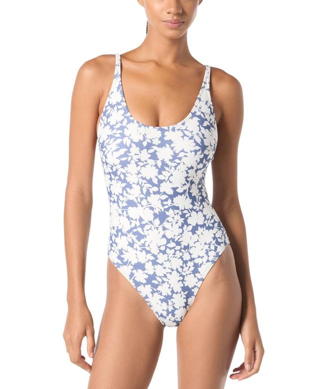 Michael Michael Kors Womens Printed Strappy One-Piece Swimsuit Product Image