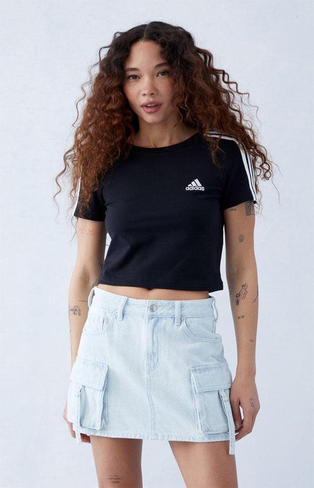 Women's Eco Mid Rise Denim Cargo Mini Skirt - Product Image