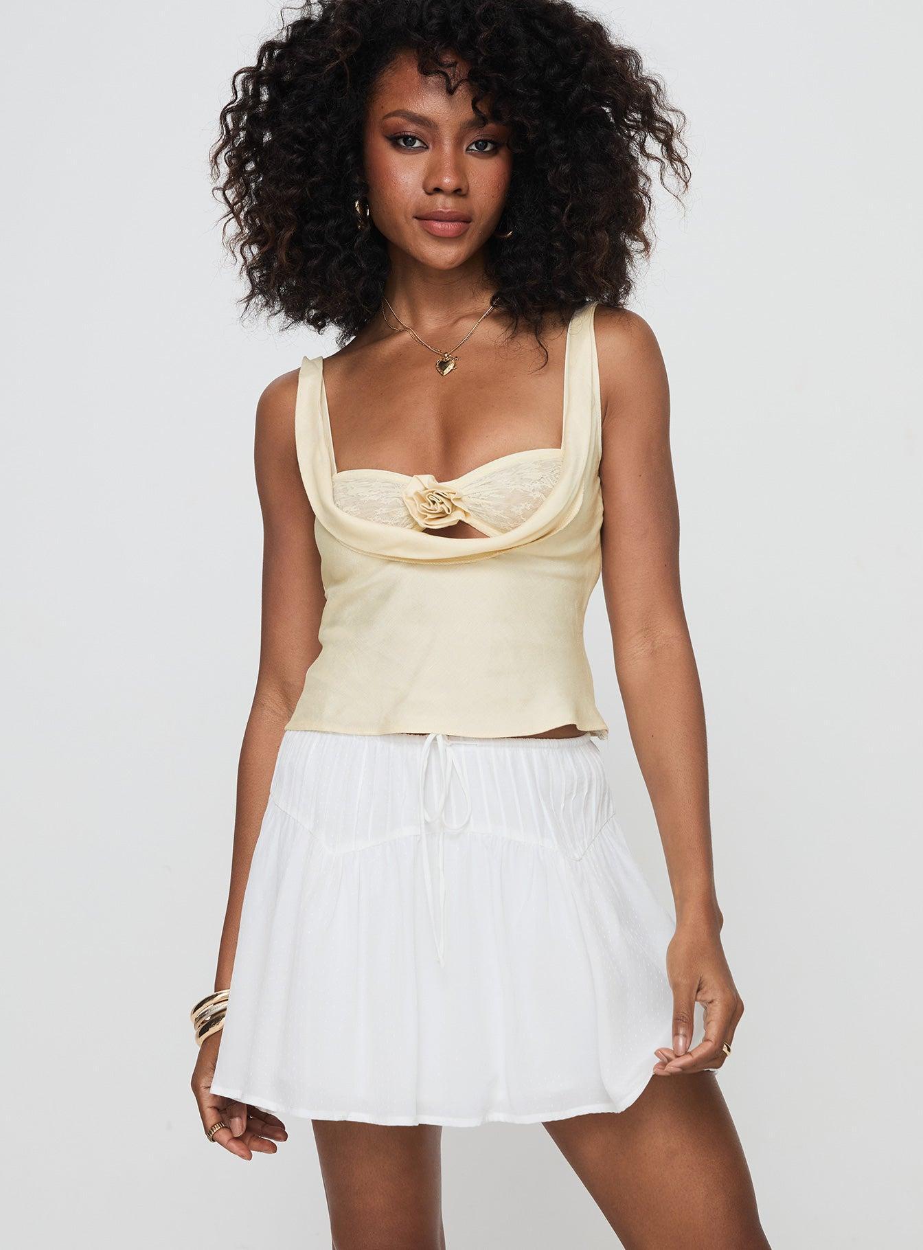 Cherry On Top Mini Skirt White Product Image