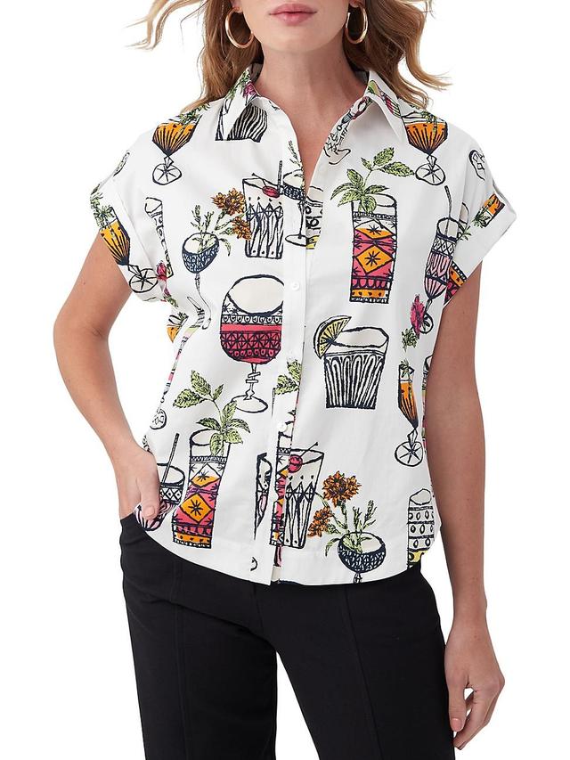 Womens Simpatico Cocktail Print Top Product Image