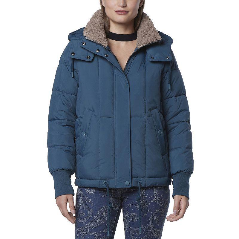 Womens Andrew Marc Marc New York Gilsey Powder Puffer Jacket Blue Product Image