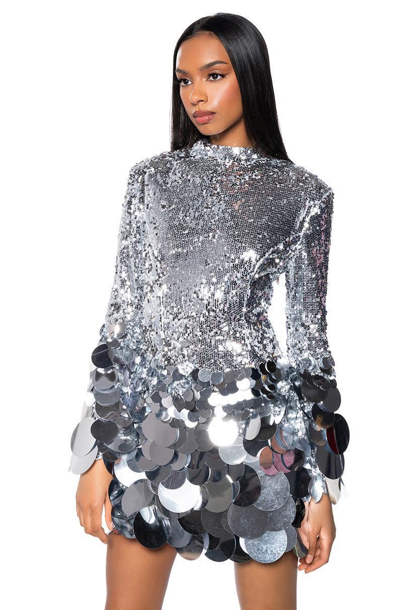 THE MOMENT SEQUIN MINI DRESS Product Image