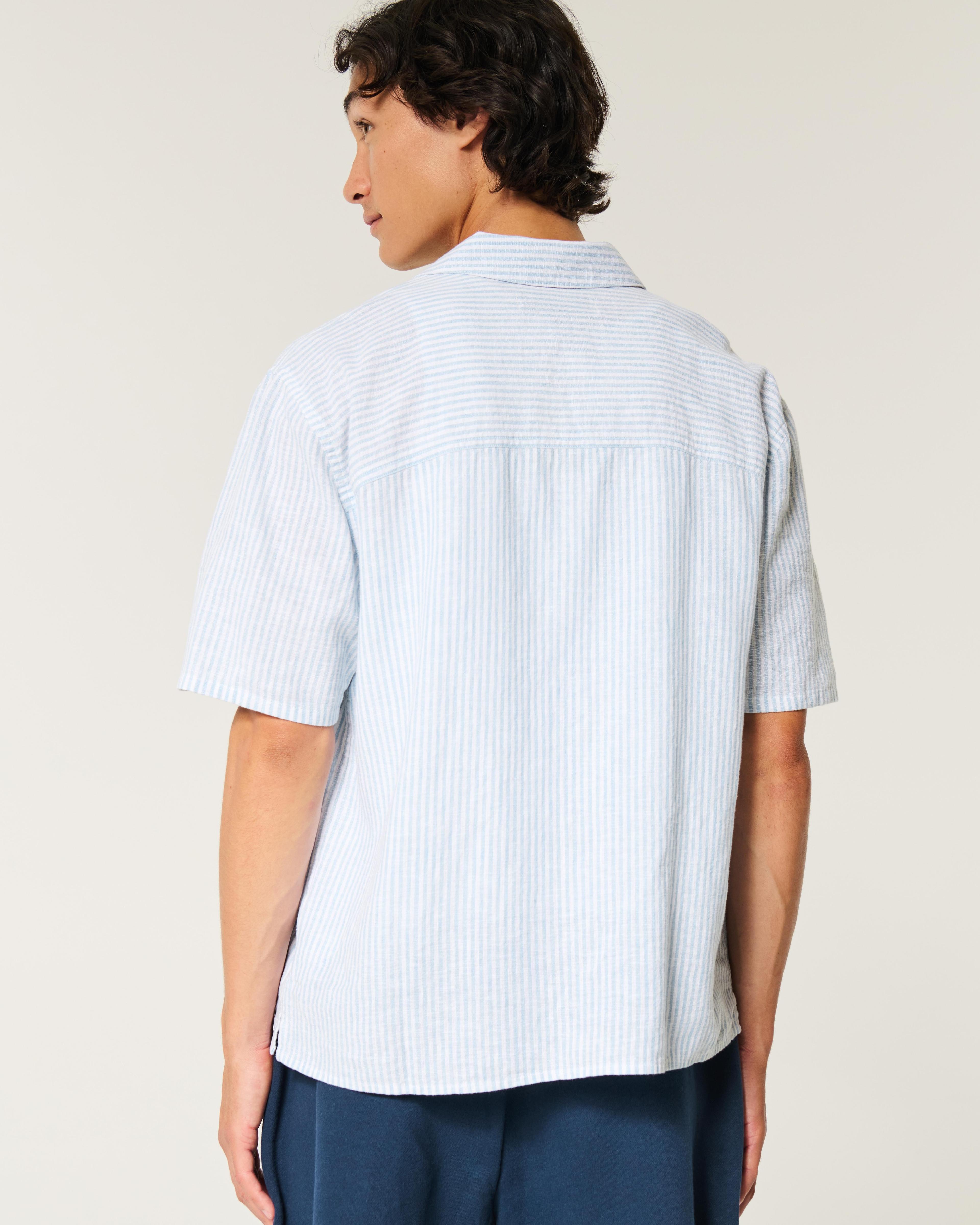 Short-Sleeve Linen-Blend Shirt Product Image