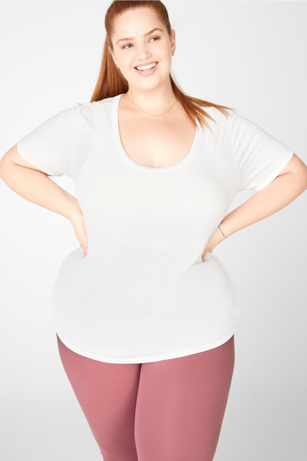 Fabletics Jess Short-Sleeve Tee Womens white Size XXS Product Image