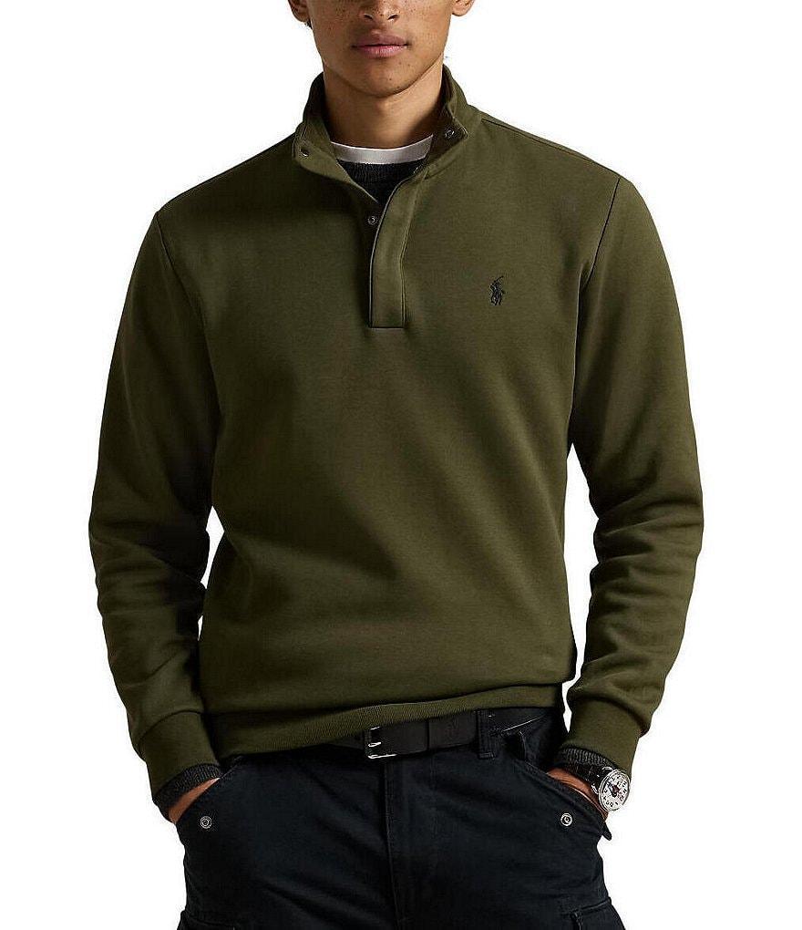 Polo Ralph Lauren Big & Tall Double-Knit Quarter-Snap Pullover Product Image