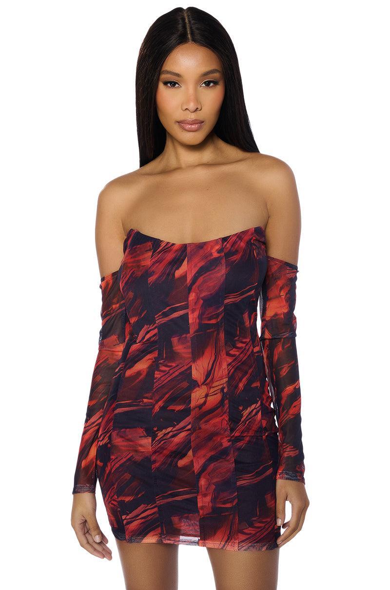 FIRE ME UP MESH MINI DRESS Product Image