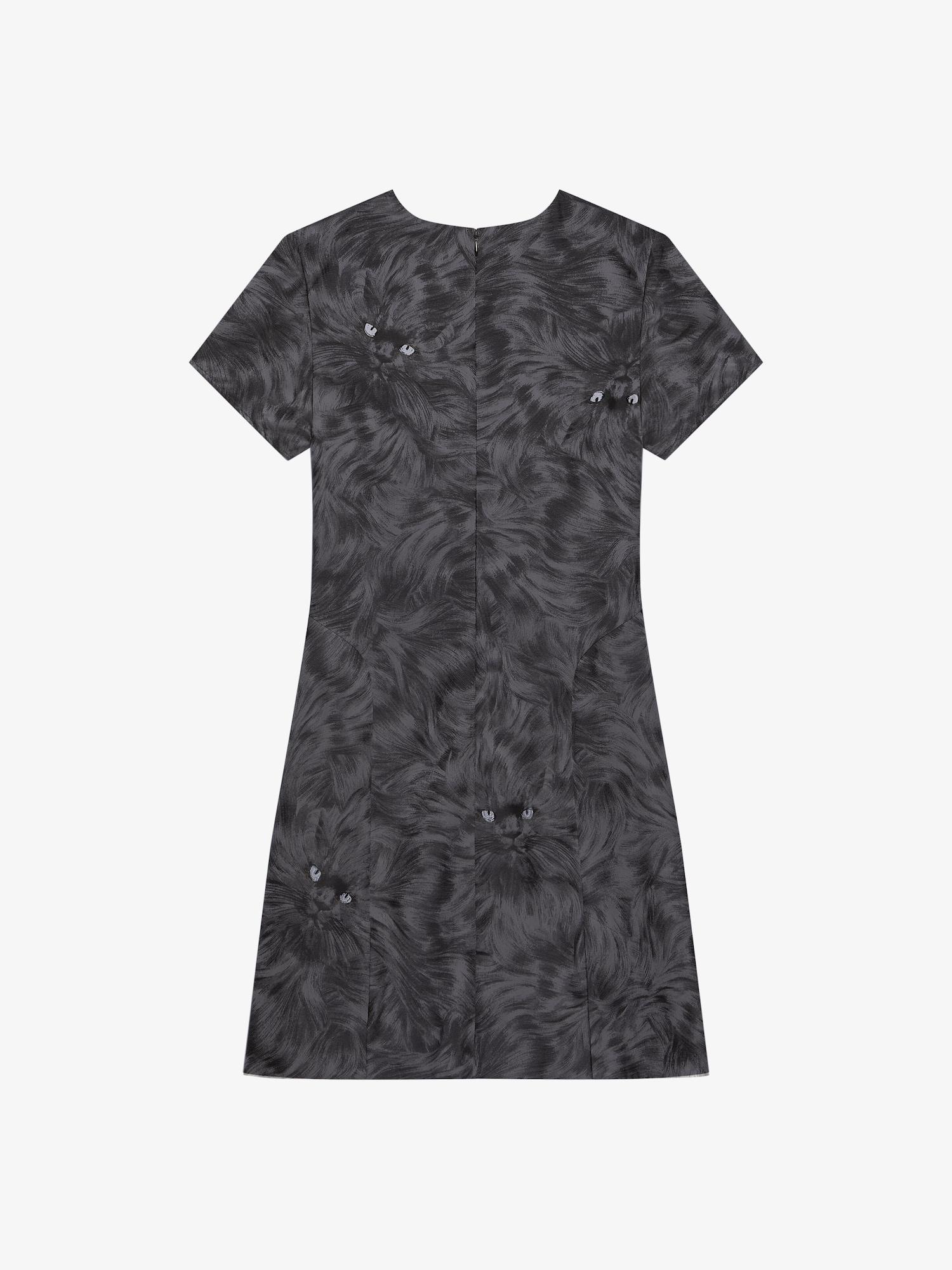 Dress in cat jacquard Product Image