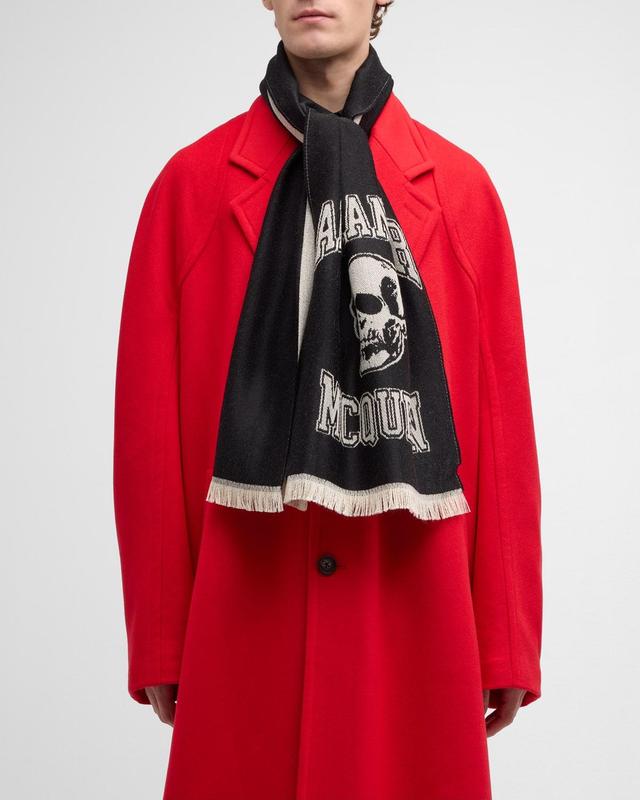 Alexander McQUEEN Varsity Logo Wool Scarf Product Image