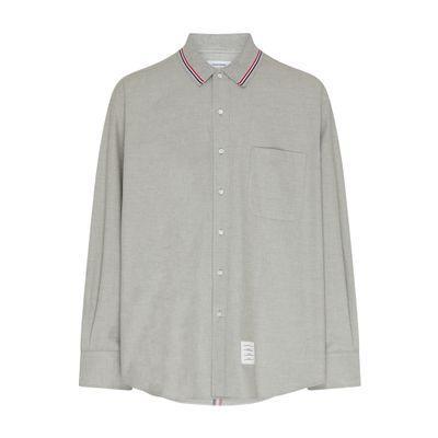 Long Sleved Oversized Shirt In Grey Product Image