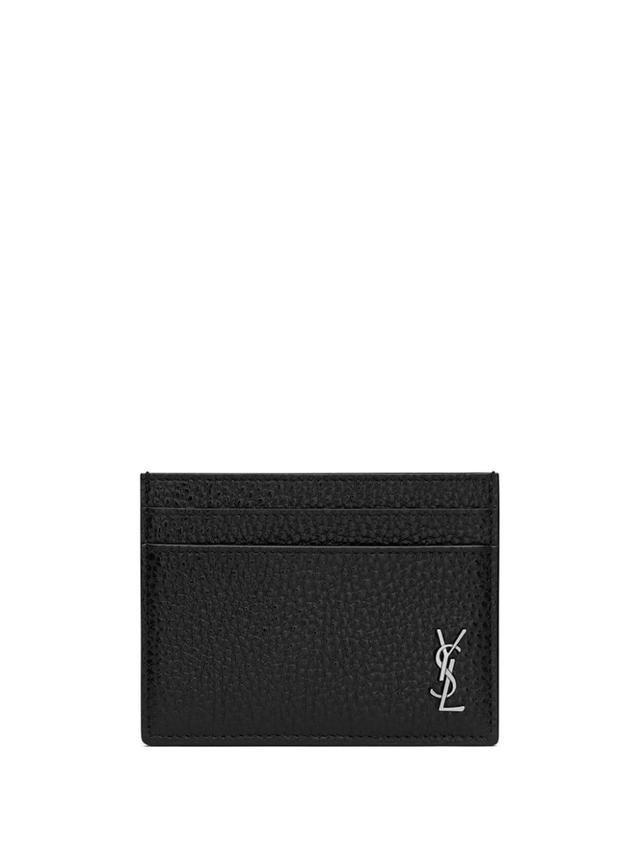 Cassandre Logo-plaque Leather Wallet In Black Product Image