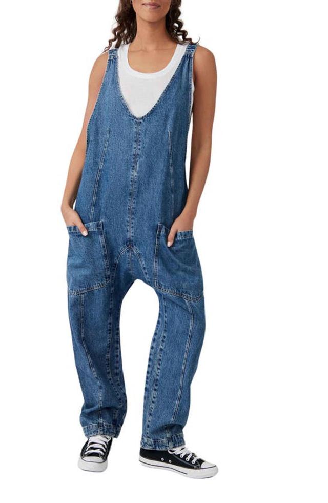 High Roller Denim Jumpsuit In Sapphire Blue Product Image