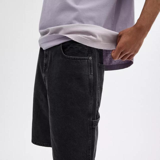 Black Denim Shorts In Organic Cotton Product Image