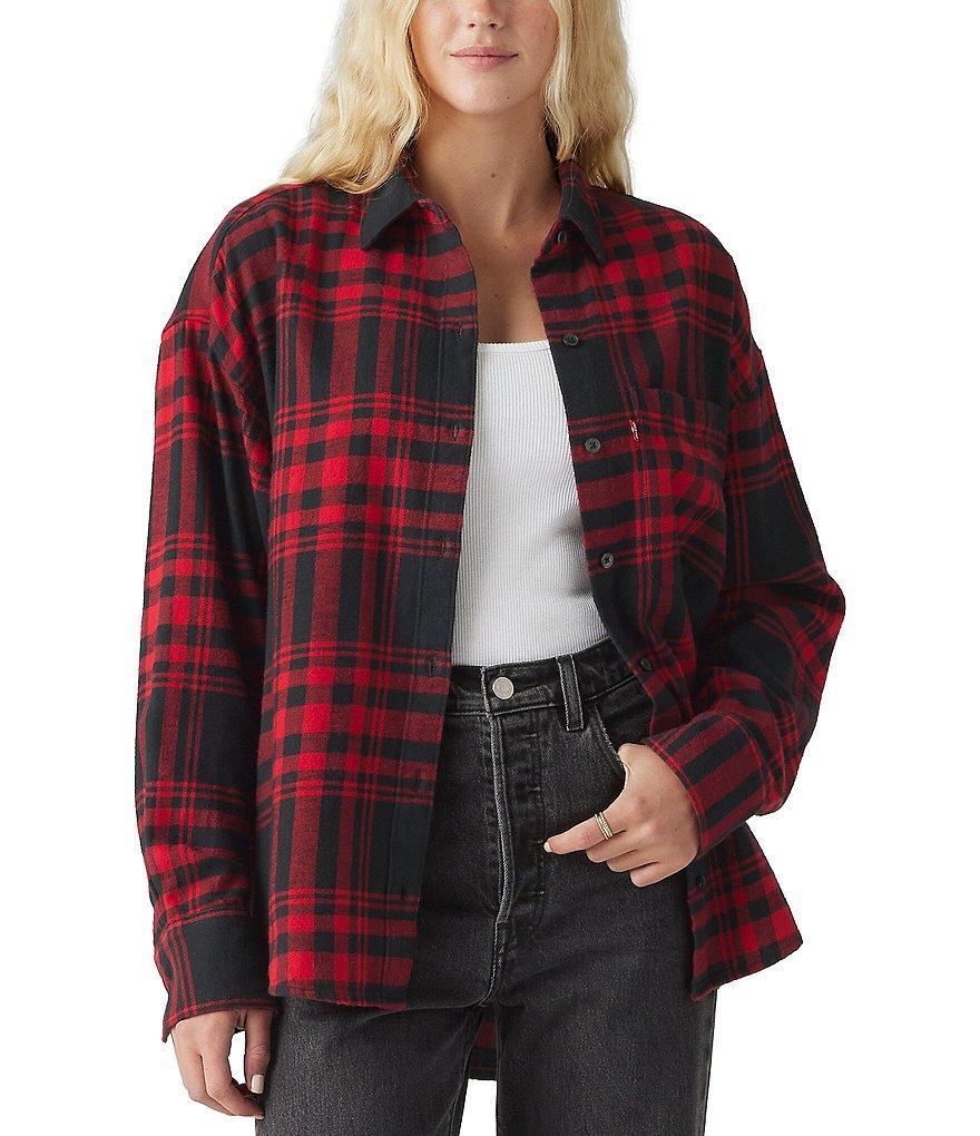 Levi's® Long Sleeve Henri Plaid Flannel Shirt product image