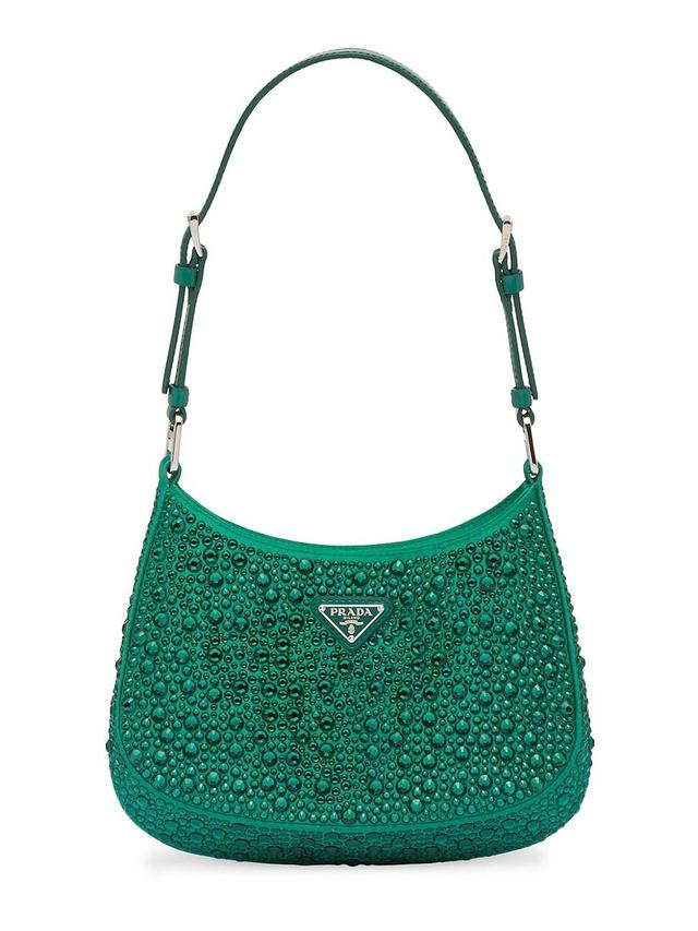 Womens Cleo Satin Bag With Crystals Product Image