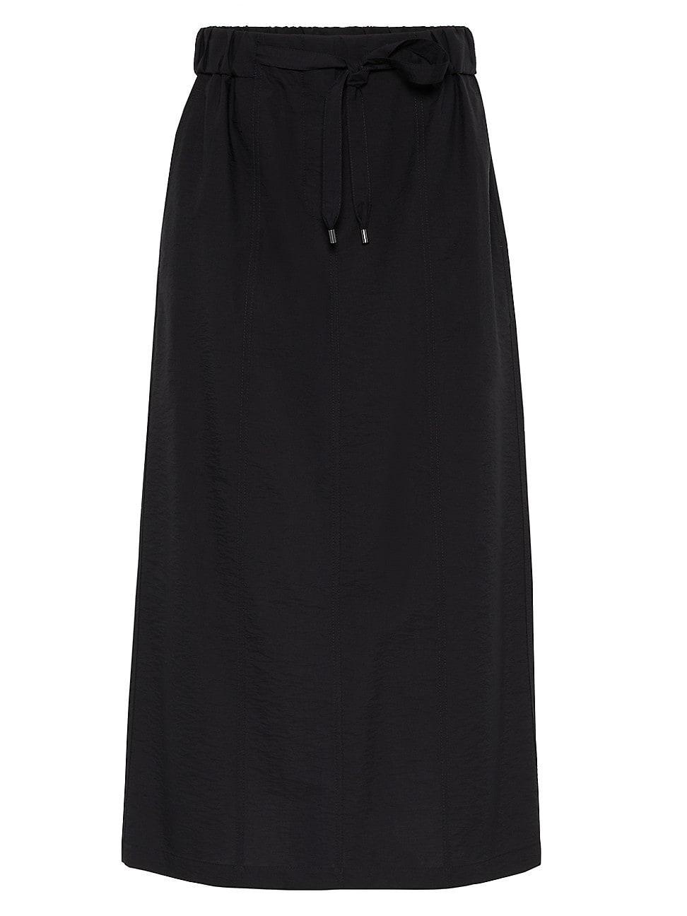 Womens Techno Cotton Poplin Midi Track Skirt Product Image