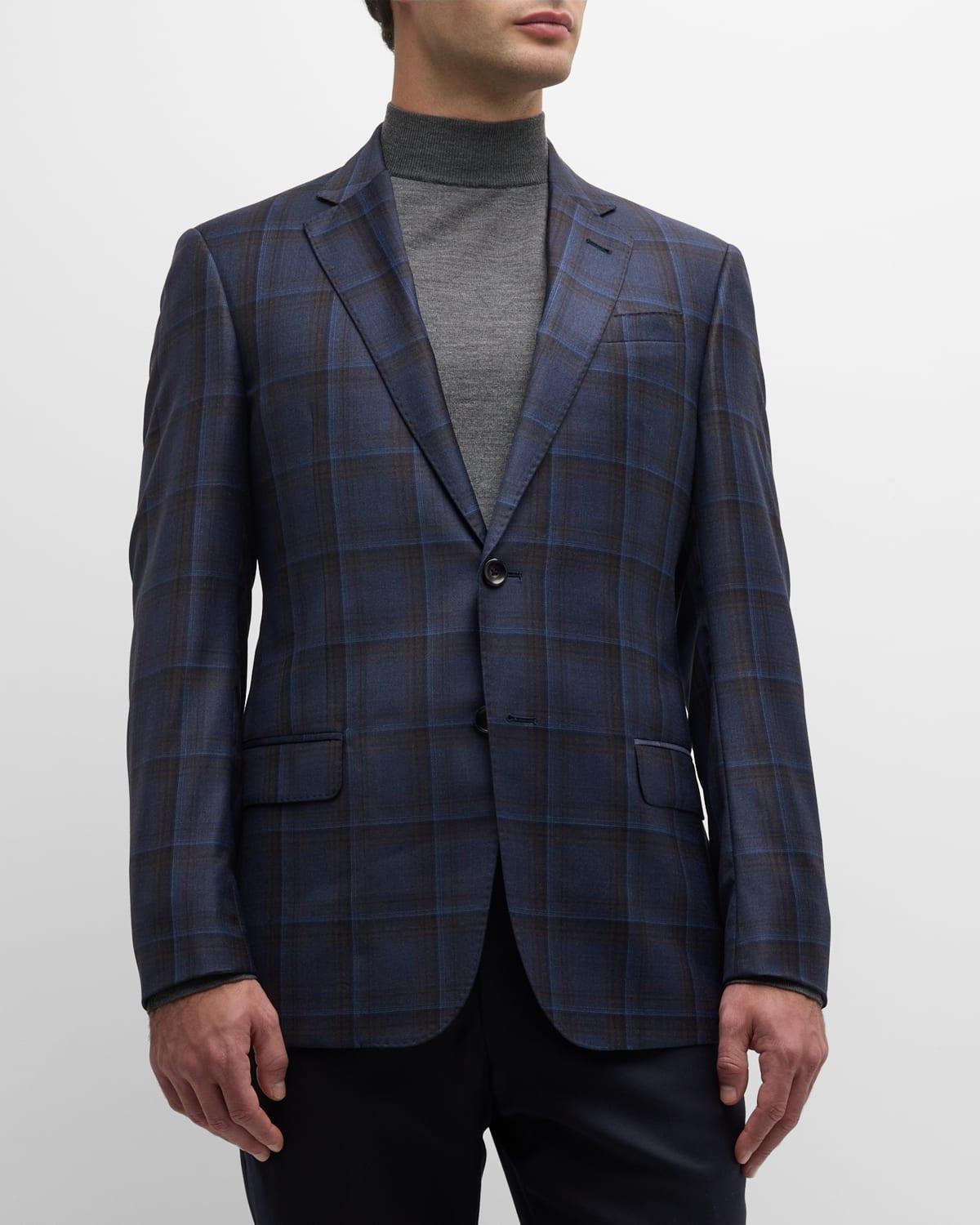 Mens Wool Plaid Dinner Jacket Product Image