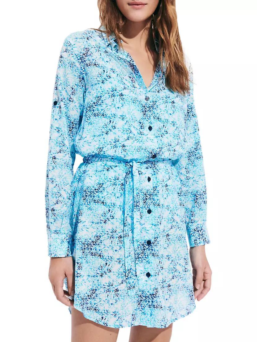 Flowers Tie & Dye Shirtdress Product Image