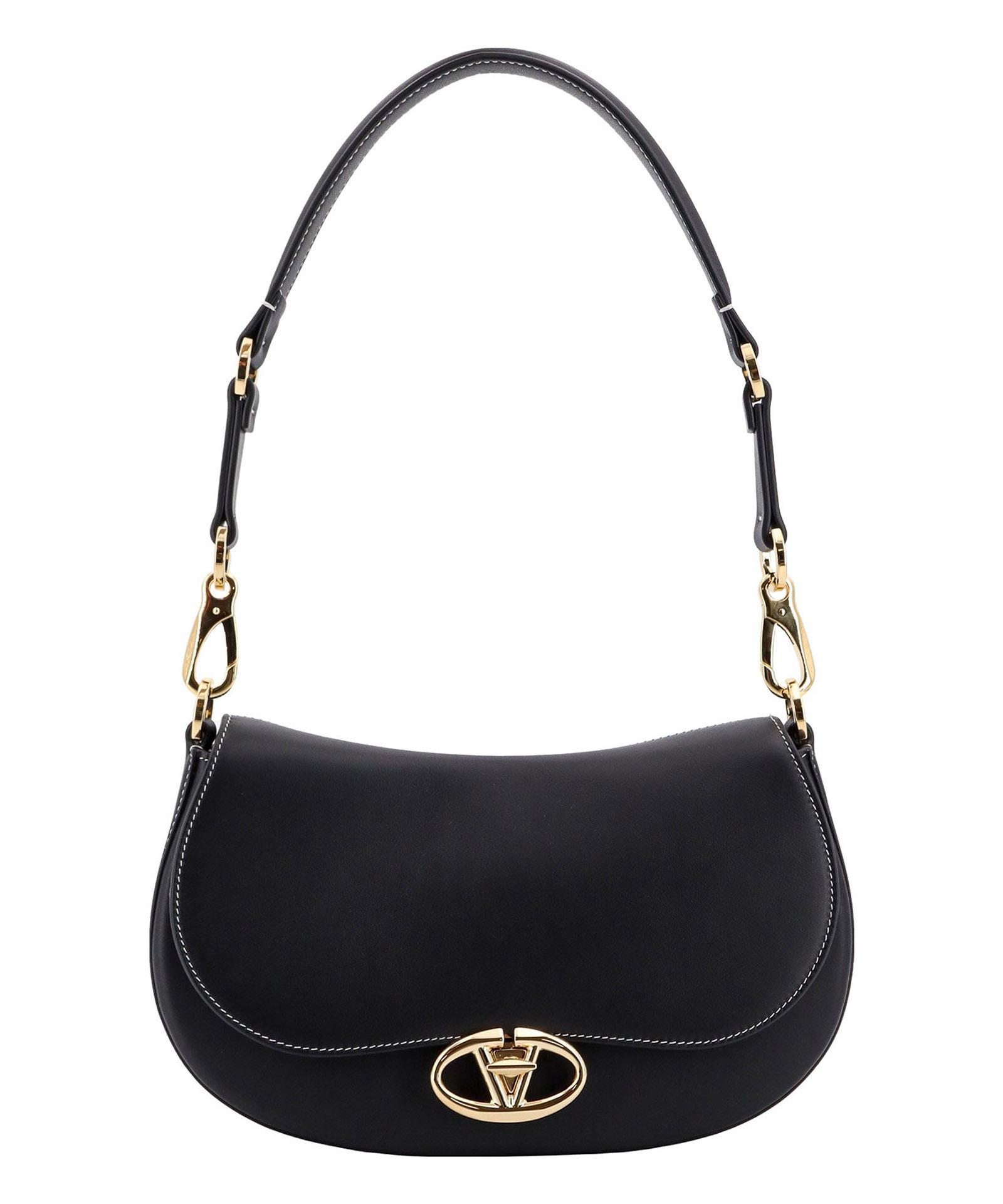 Vlogo Saddle Shoulder Bag In Black Product Image