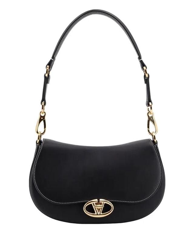 Vlogo Saddle Shoulder Bag In Black Product Image