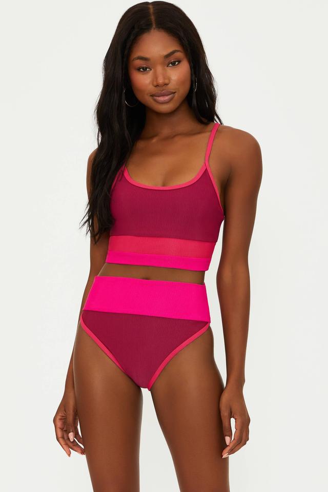 Eva Top Berry Sorbet Colorblock Product Image