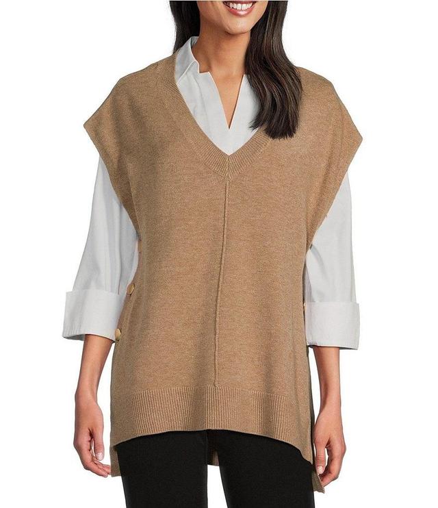 Investments Sleeveless V-Neck Sweater Vest Product Image