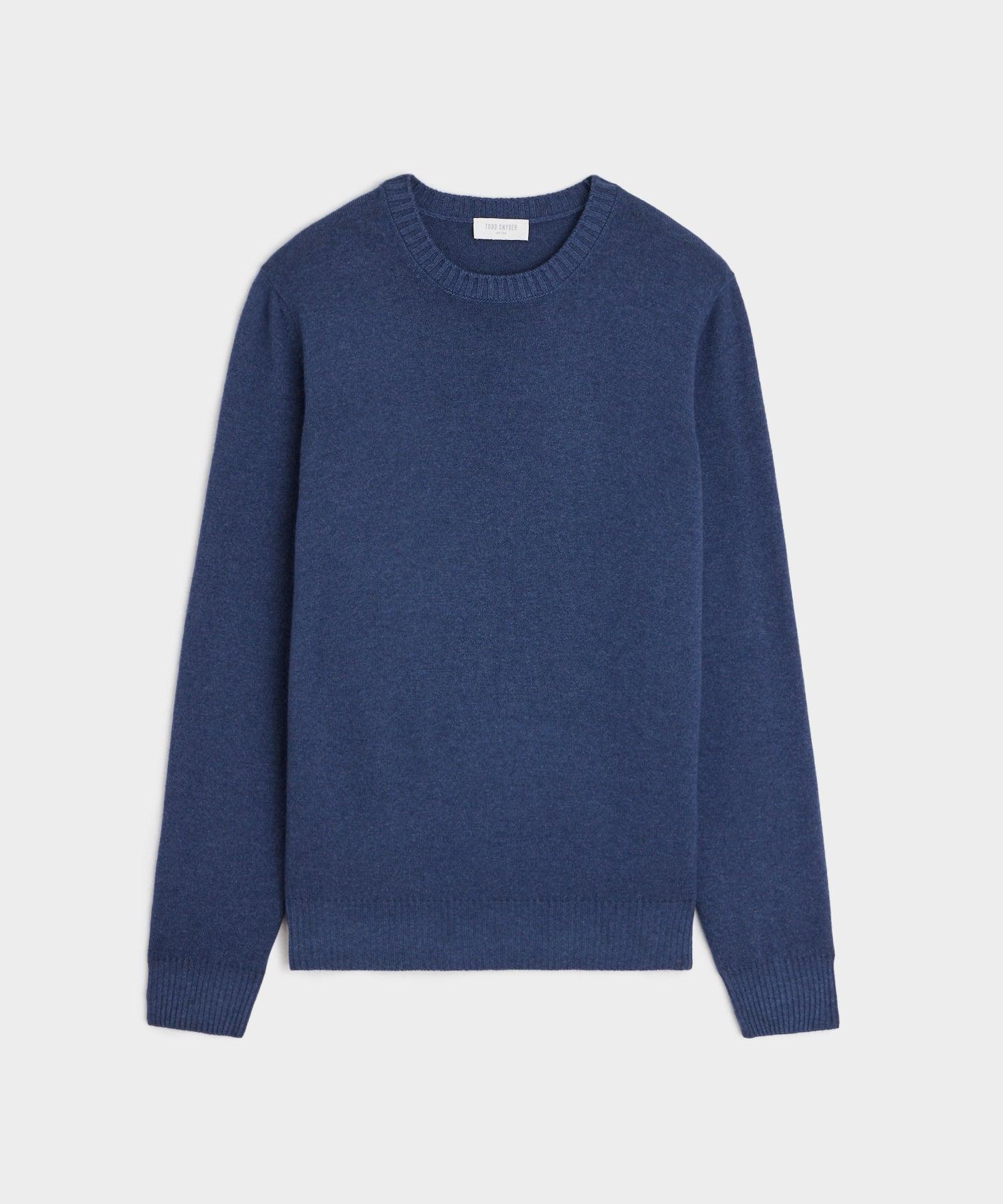 Italian Garment Dyed Cashmere Crewneck Sweater Product Image