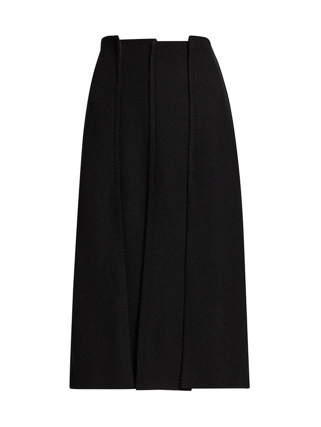 Proenza Schouler Textured Twill Paneled Midi Skirt Product Image