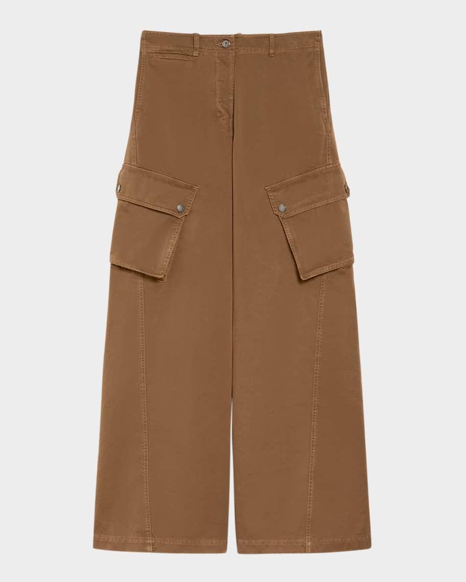 Elvy Wide Leg Cotton Cargo Pants Product Image