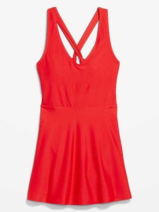 V-Neck Swim Dress Product Image