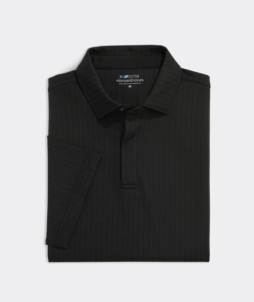 On-The-Go Herringbone Jacquard Polo Product Image