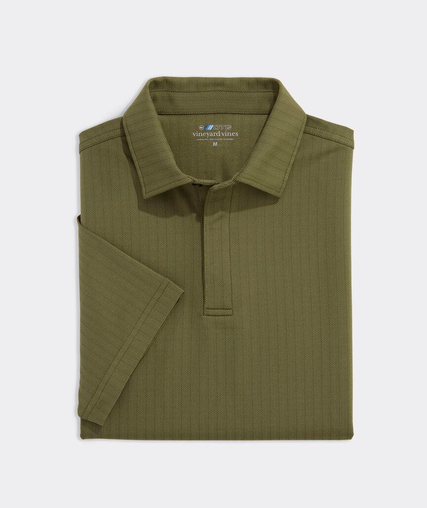 On-The-Go Herringbone Jacquard Polo Product Image