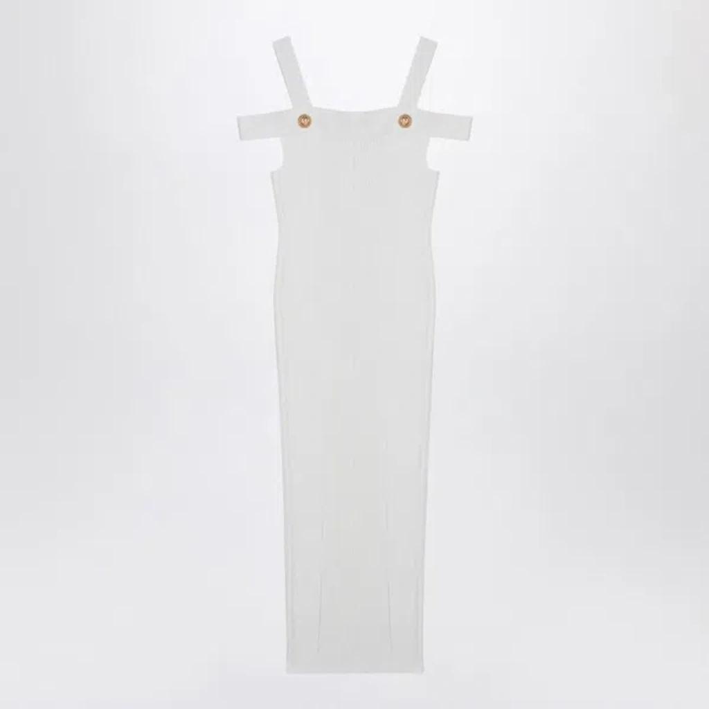 Knit Dress With Double Straps In White Product Image