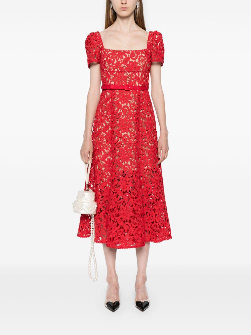 floral-lace midi dress Product Image