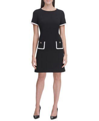 Women's Colorblocked Pocket Sheath Dress Product Image