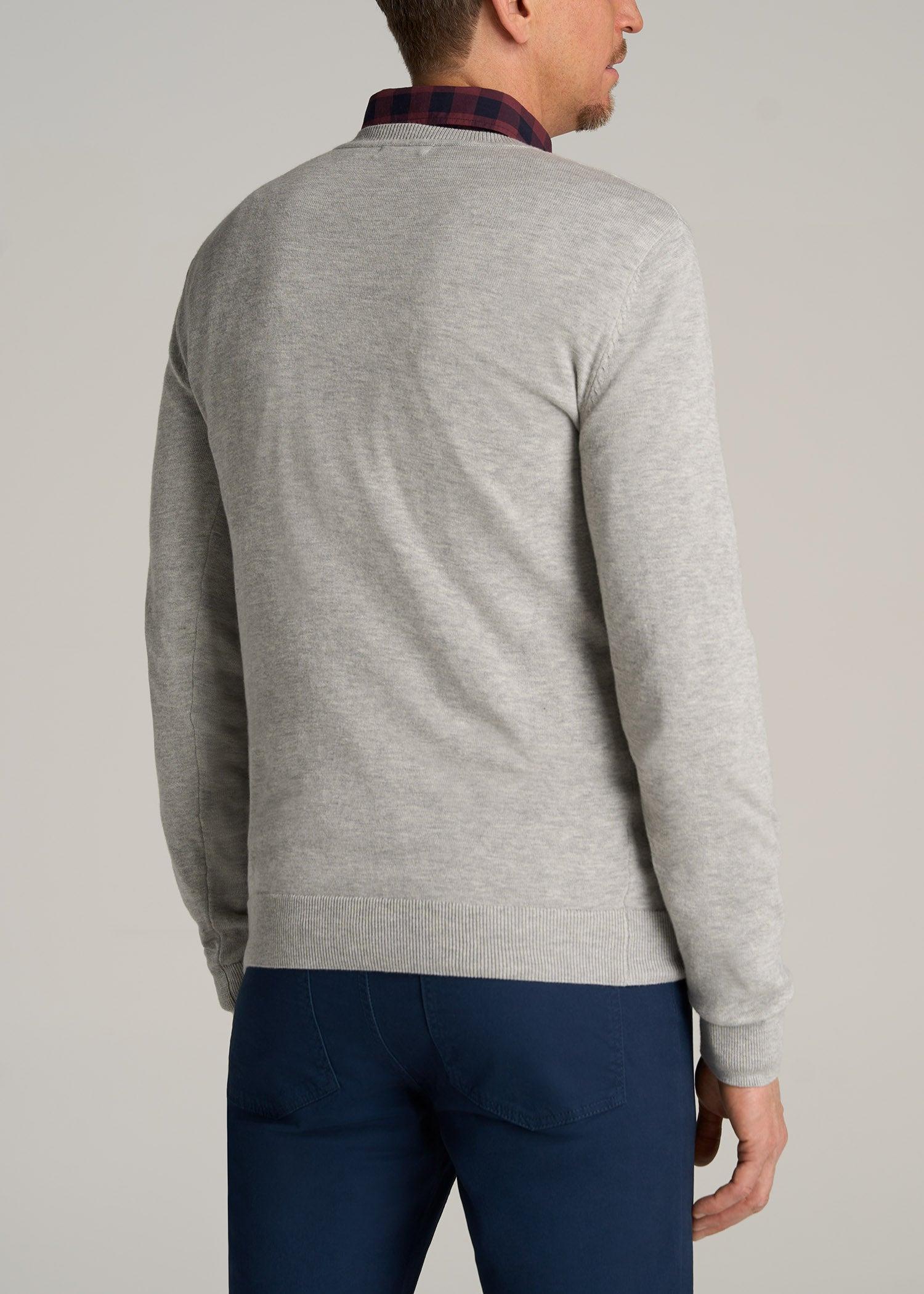 Everyday Crewneck Tall Men's Sweater in Grey Mix Male Product Image