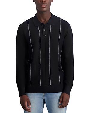 Mens Striped Polo Sweater Product Image